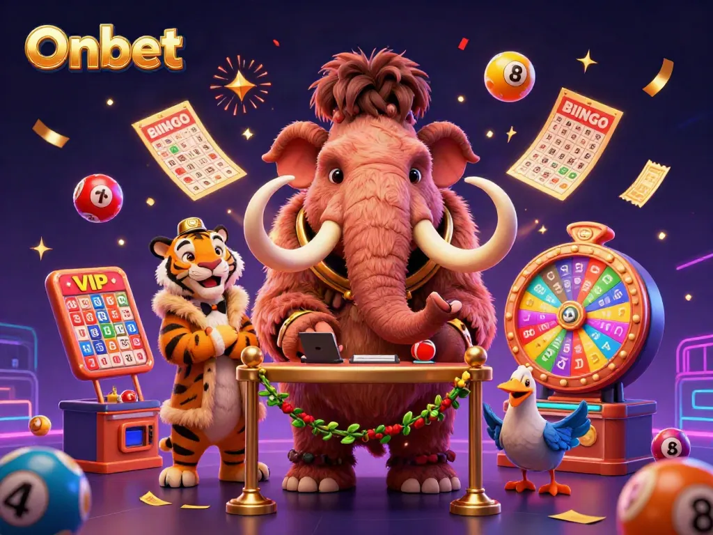 Experience vibrant gameplay at Onbet as colorful lottery elements dance in celebration.
