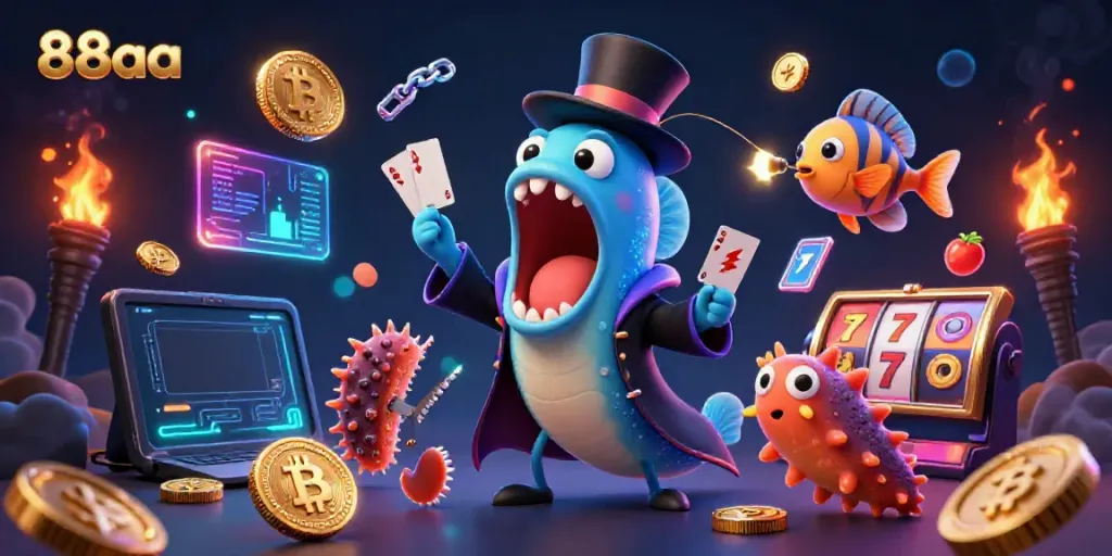 88aa showcases an enchanting deep-sea performance integrating gambling elements and vibrant graphics.