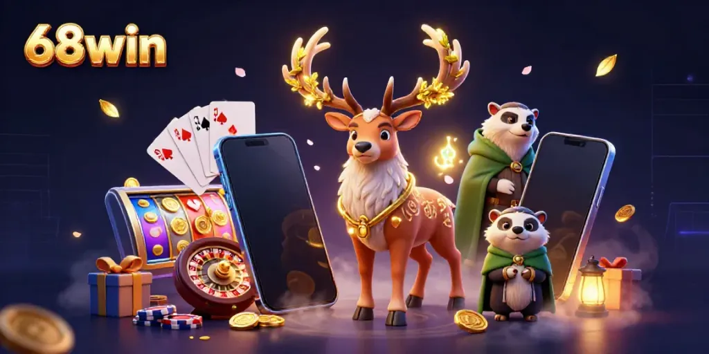 Experience winning thrills with 68win's dynamic casino adventure featuring rich 3D characters and games.