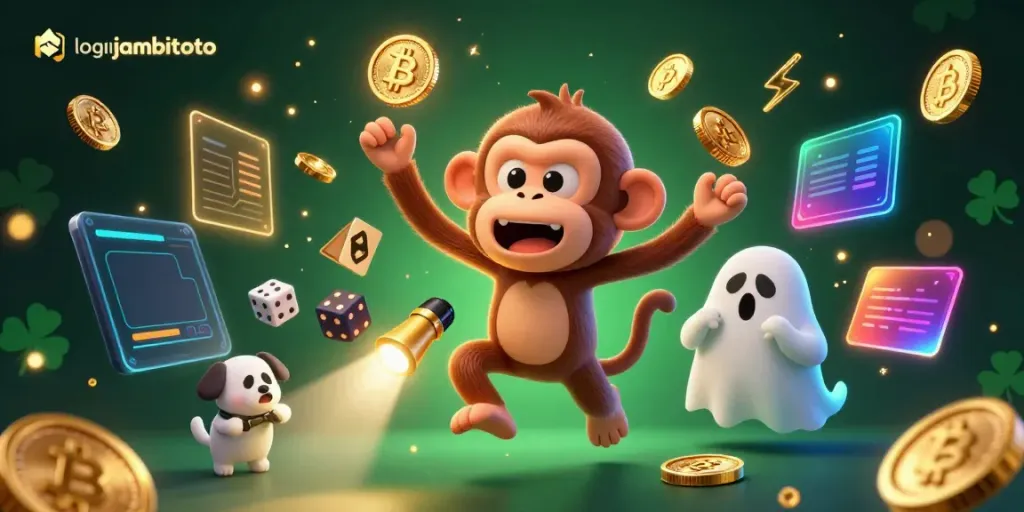 Experience the thrill of winning with login jambitoto in this vibrant, detailed casino scene featuring exciting gaming elements.