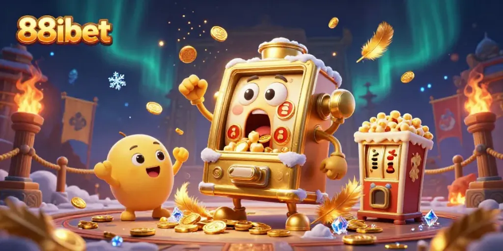 Experience the thrill of winning with 88ibet's animated jackpot celebration in colorful casino style.