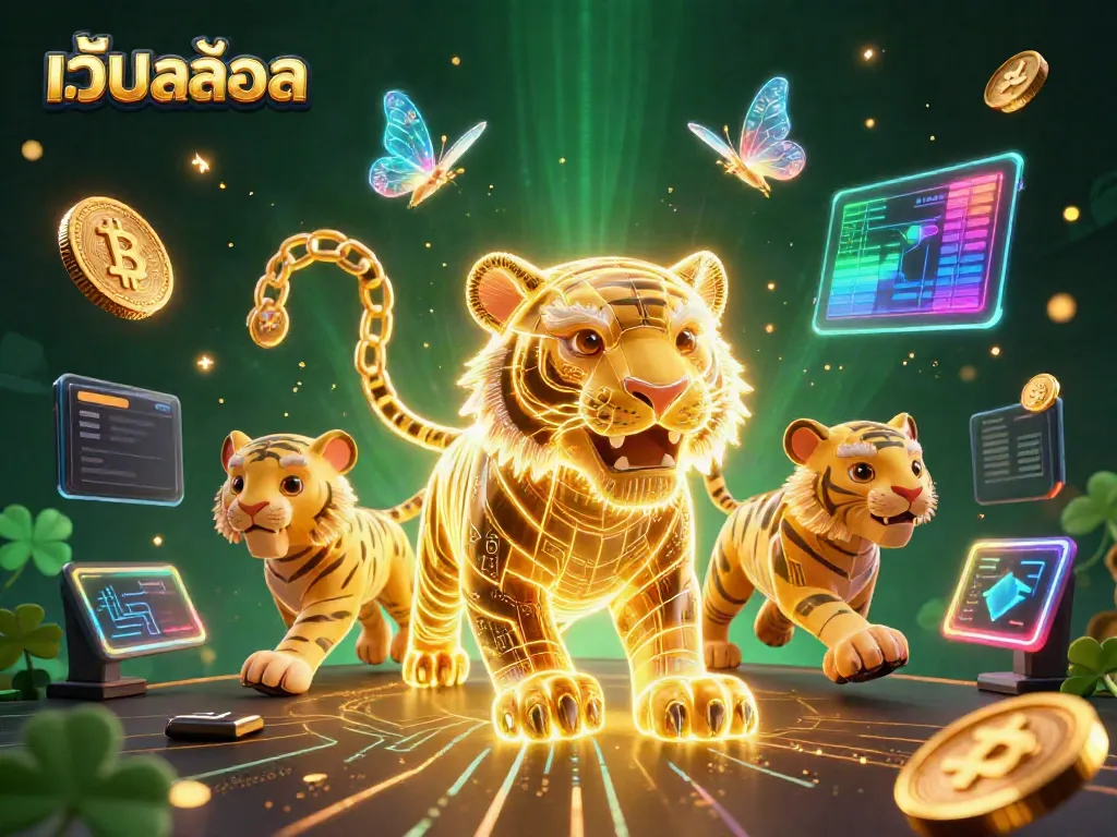 ภาพการเล่นเกมเว็ปสล็อตในคาสิโนดิจิทัลที่มีธีมดิจิทัล