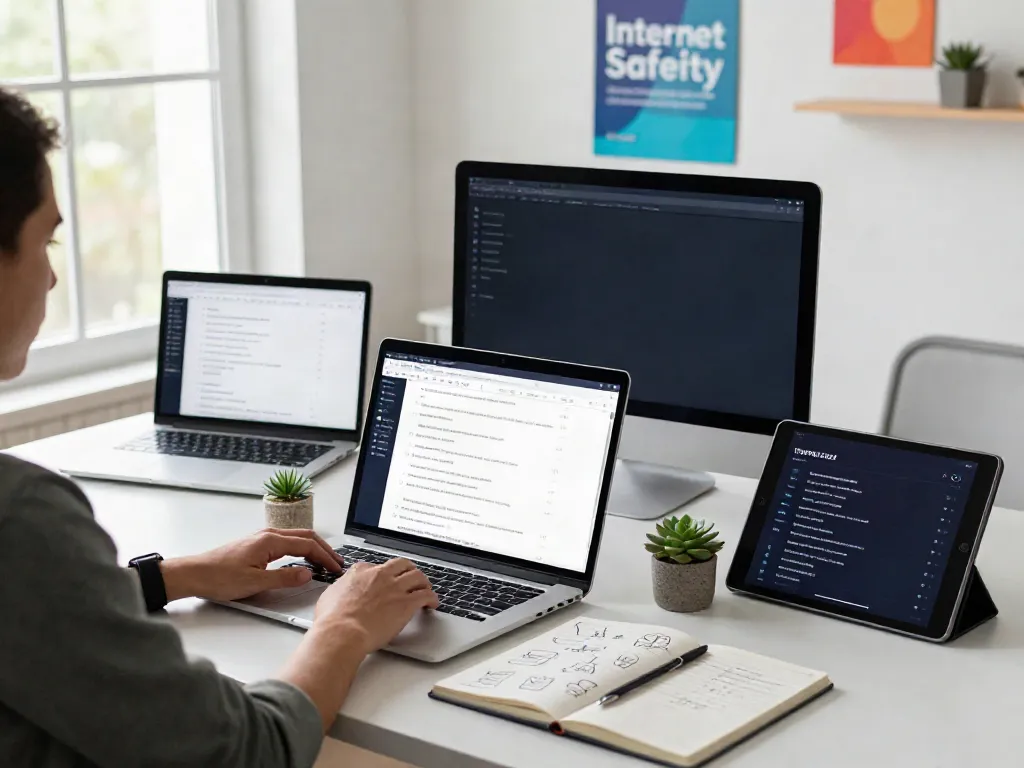 Engaging workspace demonstrating 링크모음 concept with organized links and digital tools.
